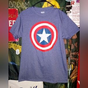 Marvel Captain America Super Hero Logo Graphic Tshirt Mens size Medium